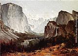Thomas Hill Canvas Paintings - A View of Yosemite Valley